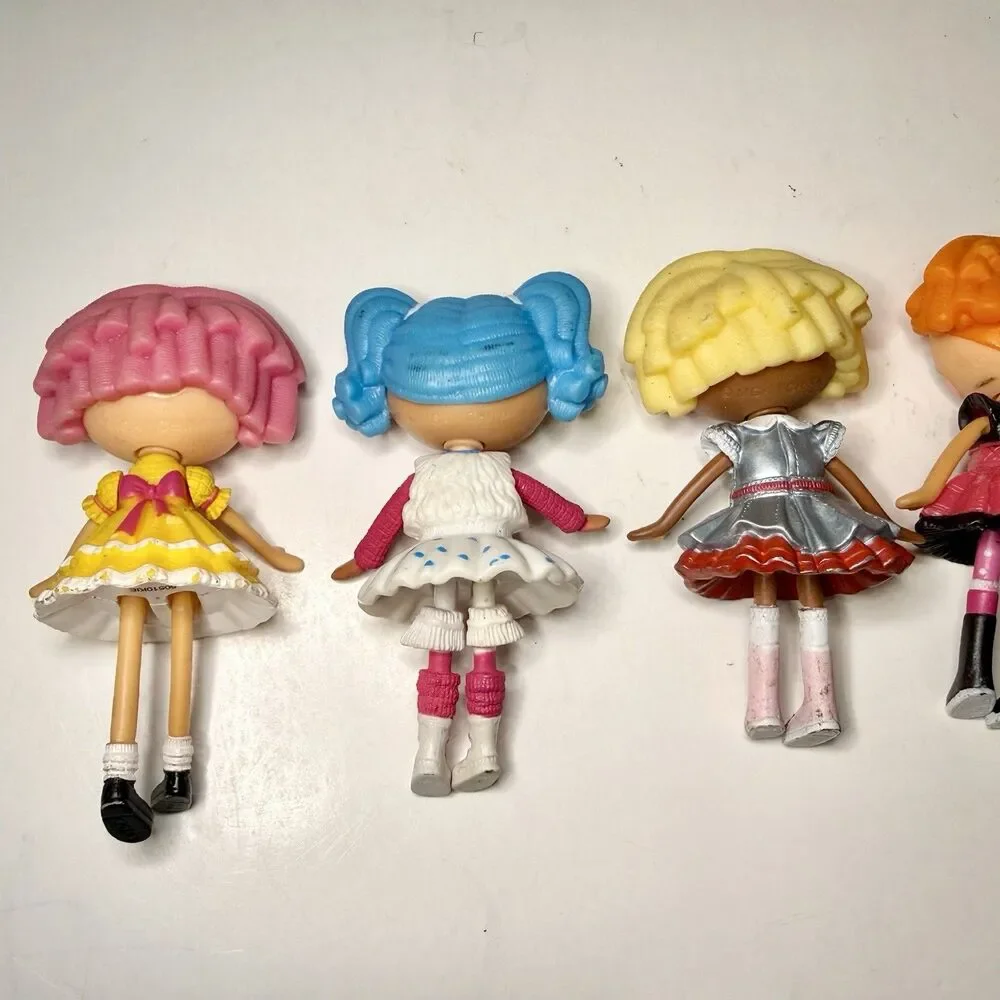 Lalaloopsy Mini Dolls Lot of 5 Crumbs Mittens Dot Bea Patch Treasurechest MGA